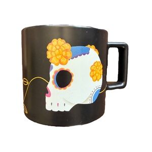 Starbucks Día de los Muertos Skull Mug – Floral Black White Ceramic 14oz